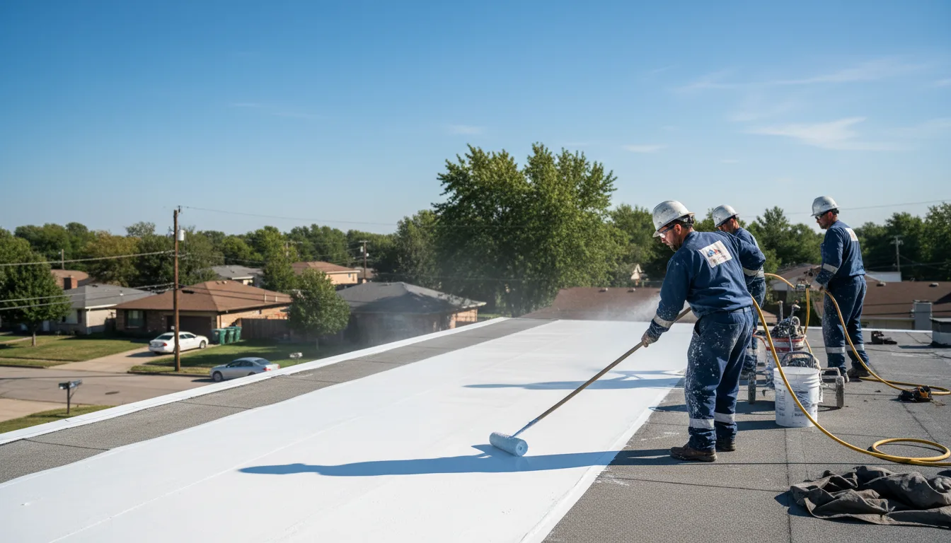 Commercial roof coating in Dorchester, IA near me